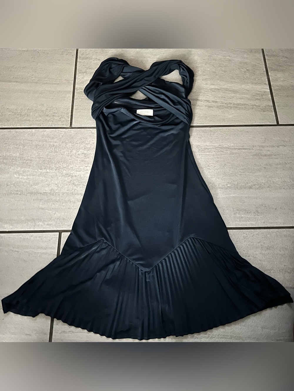 Meshki Midnight strapless Twist Midi Dress